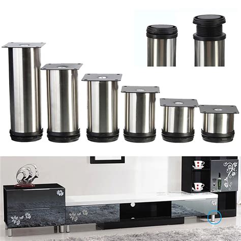 cabinet metal legs adjustable stainless steel kitchen feet round stand|stainless steel furniture legs.